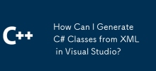 如何在Visual Studio中從XML生成C＃類？
