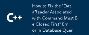 How to Fix the 'DataReader Associated with Command Must Be Closed First' Error in Database Queries?