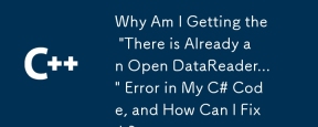 Why Am I Getting the 'There is Already an Open DataReader...' Error in My C# Code, and How Can I Fix It?