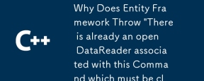 Why Does Entity Framework Throw 'There is already an open DataReader associated with this Command which must be closed first'?