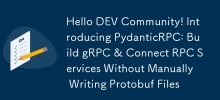 你好開發社區！介紹PydanticRPC：構建GRPC並連接RPC服務，而無需手動編寫Protobuf文件