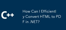 How Can I Efficiently Convert HTML to PDF in .NET?