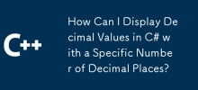 How Can I Display Decimal Values in C# with a Specific Number of Decimal Places?