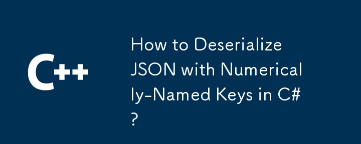 Bagaimana untuk menafikan JSON dengan kekunci bernama di C#?