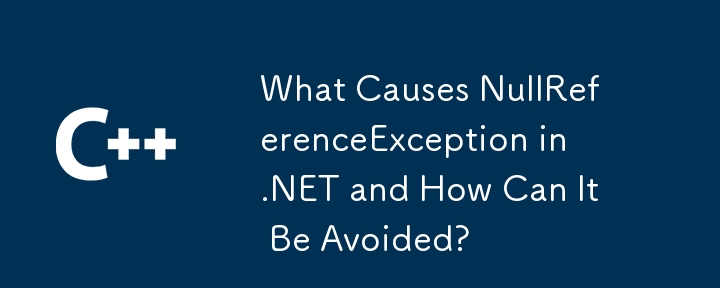 是什么导致.NET中的nullReferenceException，如何避免它？