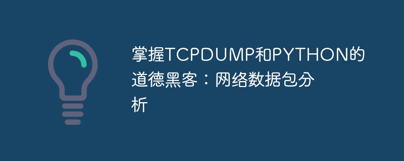 掌握tcpdump和python的道德黑客：网络数据包分析