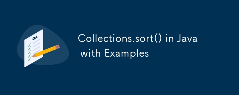 java中的collections.sort（）示例