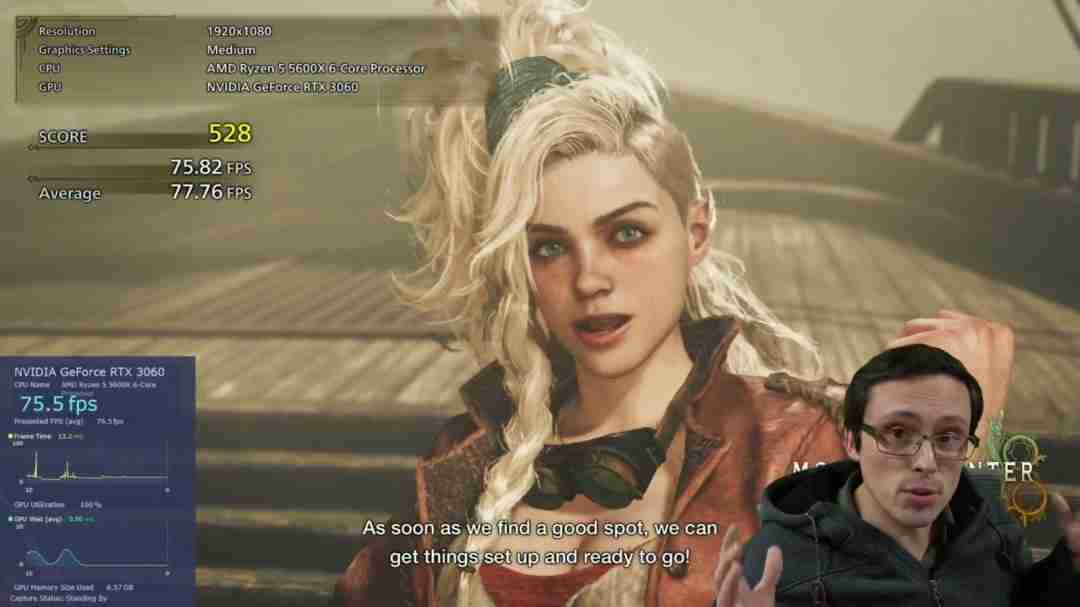 《怪物猎人:荒野》PC测试 原生1080P难倒RTX 3060