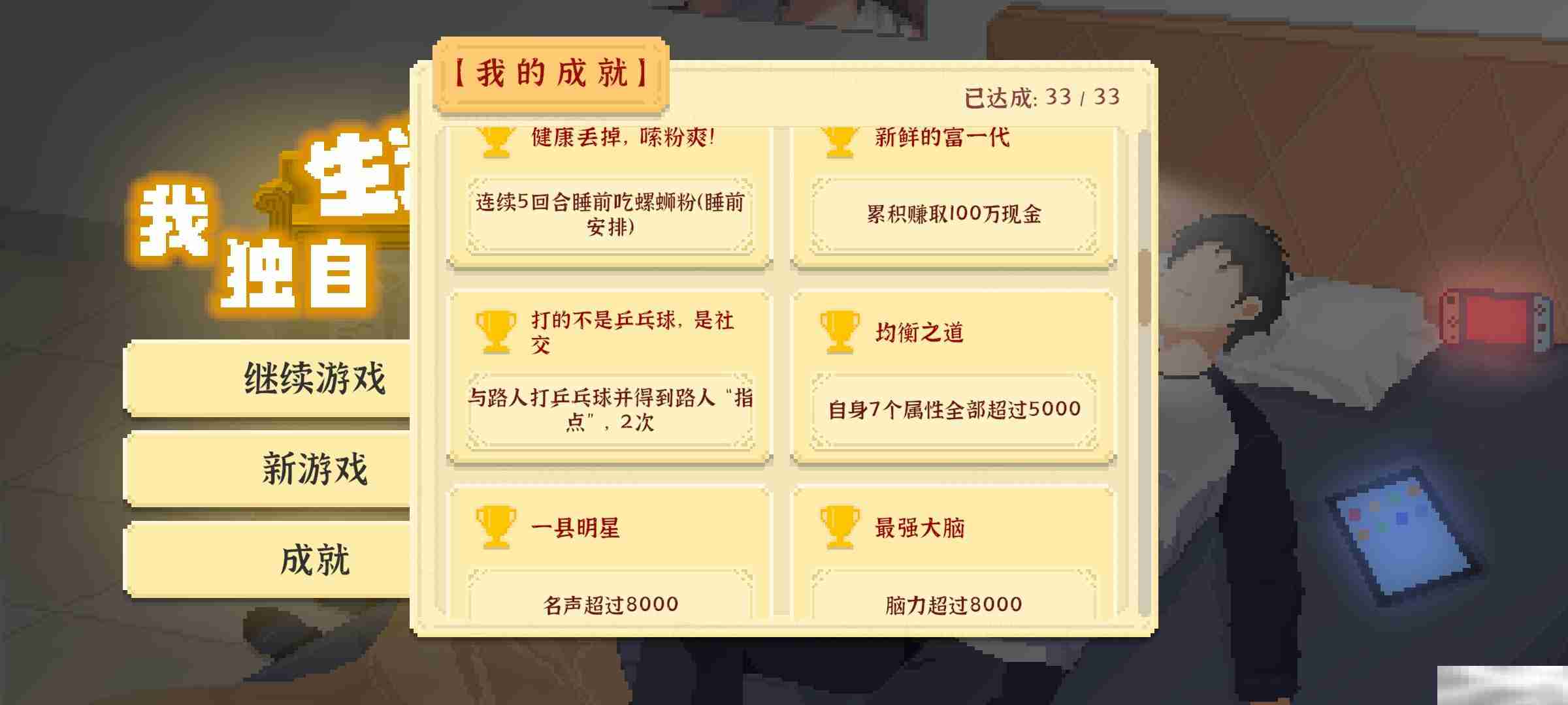 《我独自生活》均衡之道成就攻略