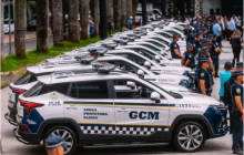 江汽集团电动车再次批量交付巴西警察局 涂装很霸气