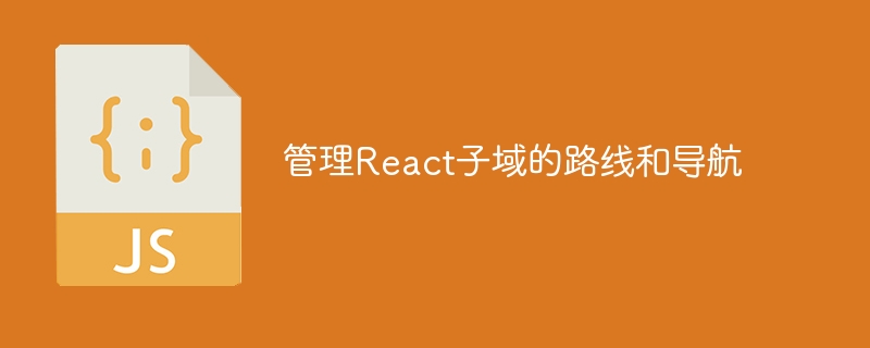 管理react子域的路线和导航