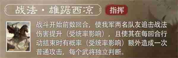 三国谋定天下S6赛季新武将马腾介绍说明