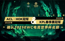 ACL电竞亚冠王者荣耀项目官宣：KPL顶尖战队集结，冠军直通EWC电竞世界杯