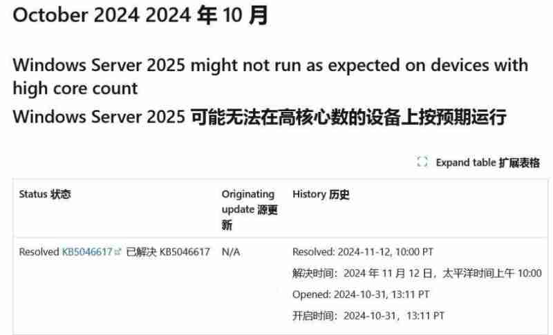 微軟發布KB5046617更新，解決Windows Server 2025藍屏及升級難題