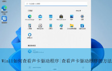win11声卡驱动在哪打开? Win11查看声卡驱动程序的图文教程