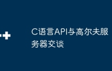 C语言API与高尔夫服务器交谈