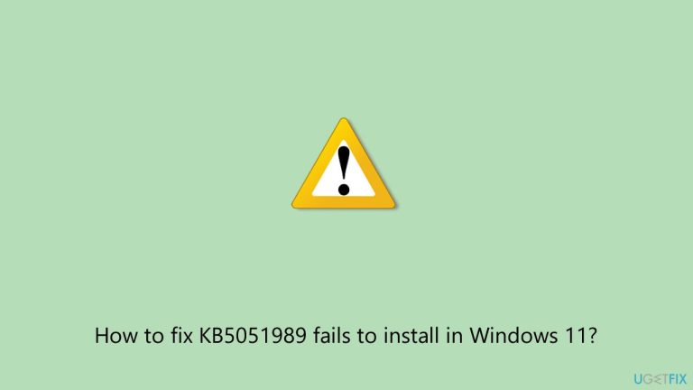 Wie kann ich KB5051989 in Windows 11 nicht installieren?