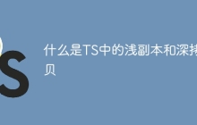 什么是TS中的浅副本和深拷贝