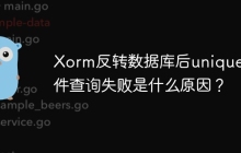 Xorm反转数据库后unique条件查询失败是什么原因？