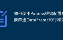 如何使用Pandas根据配置列表筛选DataFrame的行和列？