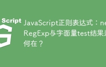 JavaScript正则表达式:new RegExp与字面量test结果差异何在?