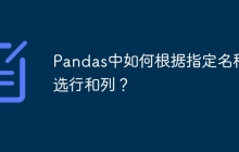 Pandas中如何根据指定名称筛选行和列？