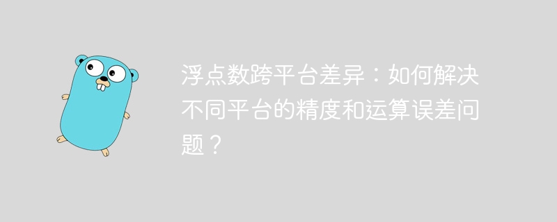 浮点数跨平台差异：如何解决不同平台的精度和运算误差问题？