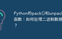 Python的pack()和unpack()函数：如何处理二进制数据？
