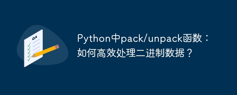 Python中pack/unpack函数：如何高效处理二进制数据？