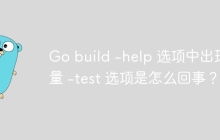 Go build -help 选项中出现大量 -test 选项是怎么回事？