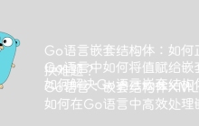 Go语言嵌套结构体：如何正确赋值并转换为XML？
Go语言中如何将值赋给嵌套结构体并进行XML转换？
如何解决Go语言嵌套结构体赋值及XML转换难题？
Go语言：嵌套结构体XML转换的正确方法是什么？
如何在Go语言中高效处理嵌套结构体的XML序列化？