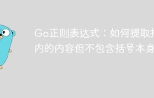 Go正则表达式：如何提取括号内的内容但不包含括号本身？