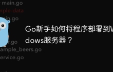 Go新手如何将程序部署到Windows服务器？