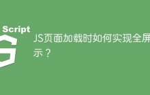 JS页面加载时如何实现全屏显示？