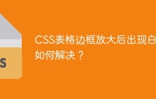 CSS表格边框放大后出现白边如何解决？