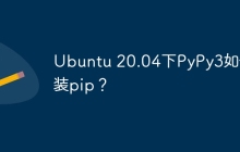 Ubuntu 20.04下PyPy3如何安装pip？
