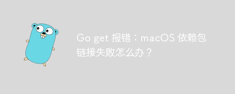 go get 报错：macos 依赖包链接失败怎么办？