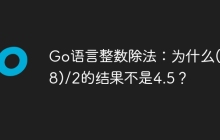 Go语言整数除法：为什么(1+8)/2的结果不是4.5？