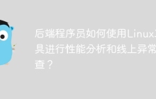 后端程序员如何使用Linux工具进行性能分析和线上异常排查？
