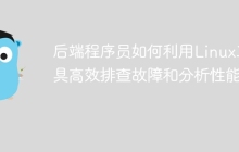 后端程序员如何利用Linux工具高效排查故障和分析性能？