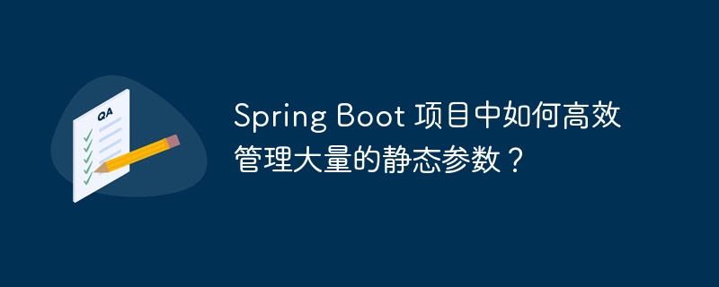 spring boot 项目中如何高效管理大量的静态参数？