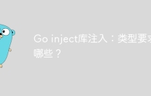 Go inject库注入：类型要求有哪些？