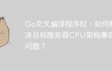 Go交叉编译程序时，如何解决目标服务器CPU架构兼容性问题？