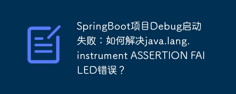 springboot项目debug启动失败：如何解决java.lang.instrument assertion failed错误？