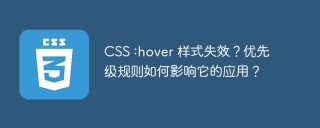 CSS :hover 样式失效？优先级规则如何影响它的应用？