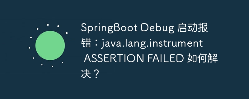 springboot debug 启动报错：java.lang.instrument assertion failed 如何解决？