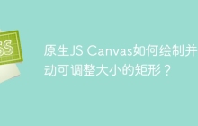 原生JS Canvas如何绘制并拖动可调整大小的矩形？