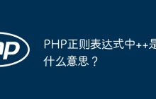 PHP正则表达式中++是什么意思?