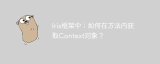 Iris框架中：如何在方法内获取Context对象？