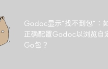 Godoc显示“找不到包”：如何正确配置Godoc以浏览自定义Go包？